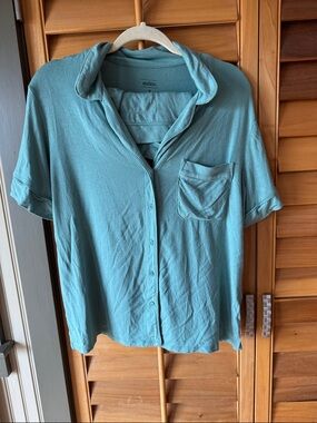 Auden Teal Cloud Knit Sleep Pajama Shorts set size Medium
